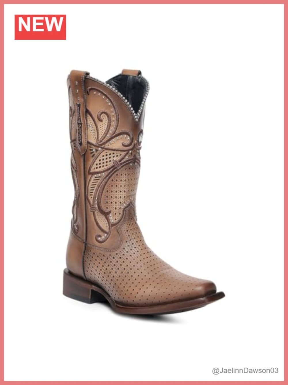 Cuadra Rodeo Western Boots Honey Women Leather Square Toe Mid-Calf